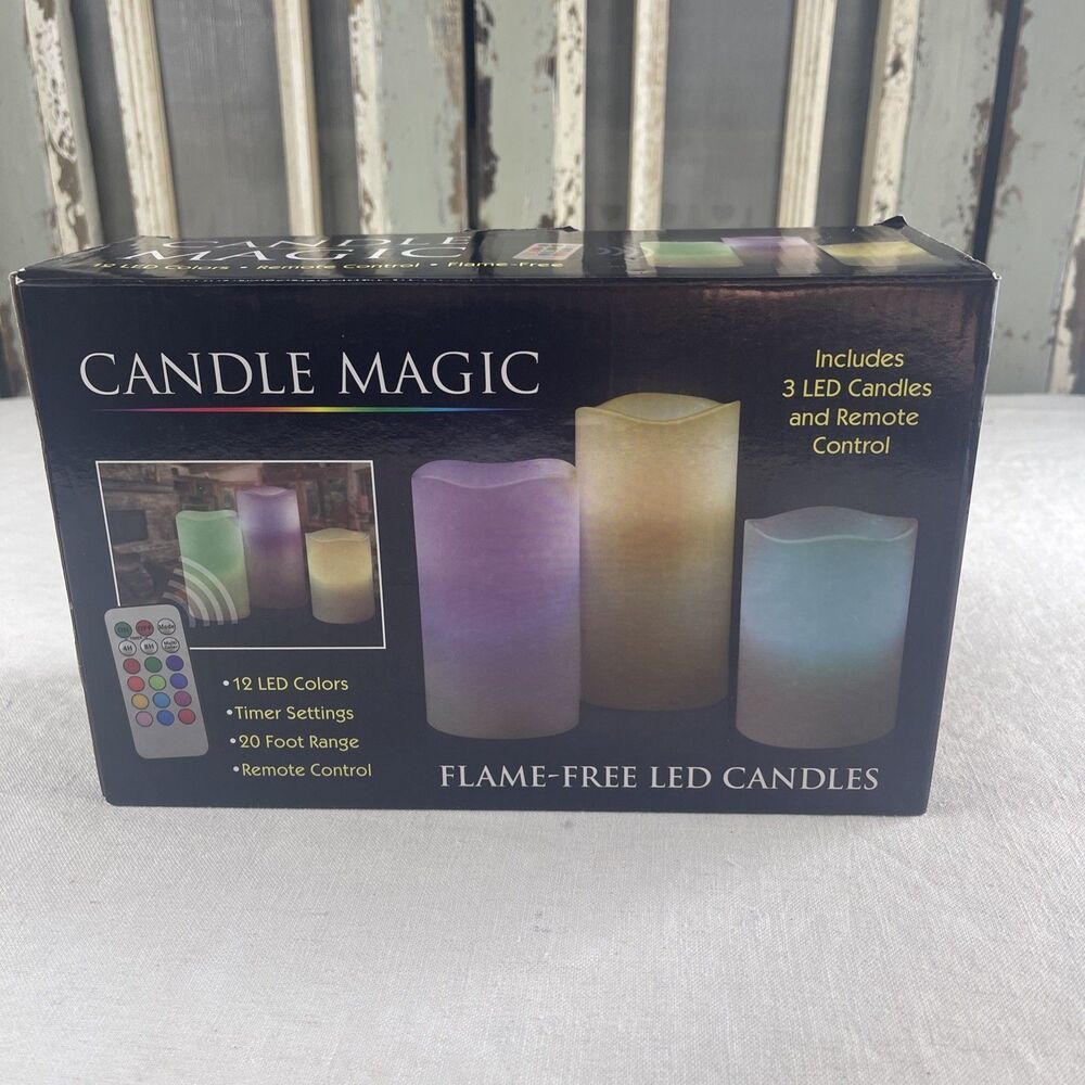 Candle Magic® Flame-Free LED Candles: 12 Colors; Timer, Remote...